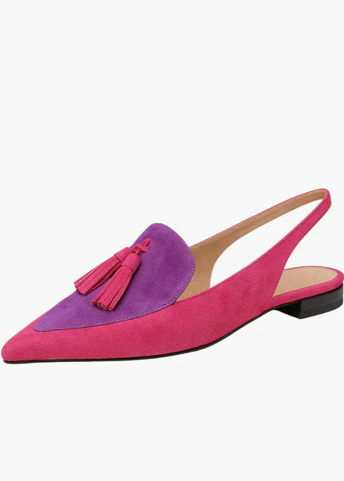 Amarante | Slingbacks à détails pompons