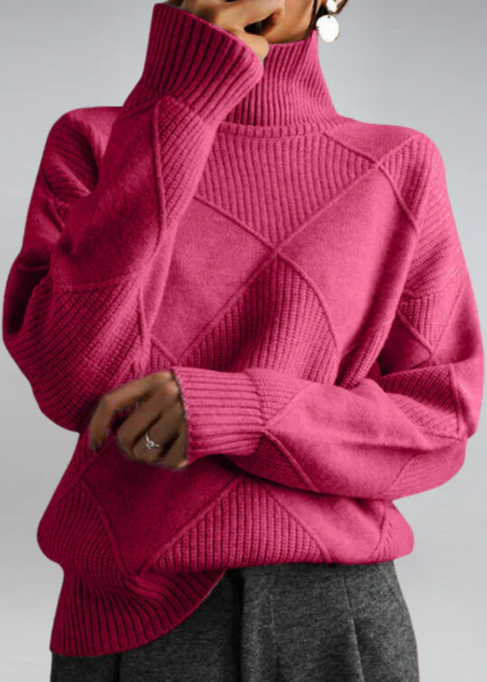 Nadia | Pull à col roulé en cachemire de luxe
