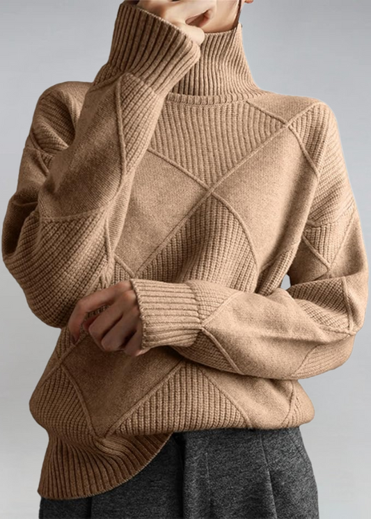 Nadia | Pull à col roulé en cachemire de luxe