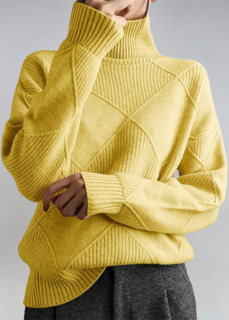 Nadia | Pull à col roulé en cachemire de luxe