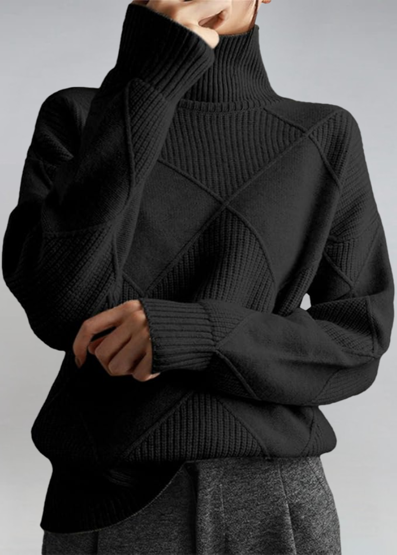 Nadia | Pull à col roulé en cachemire de luxe