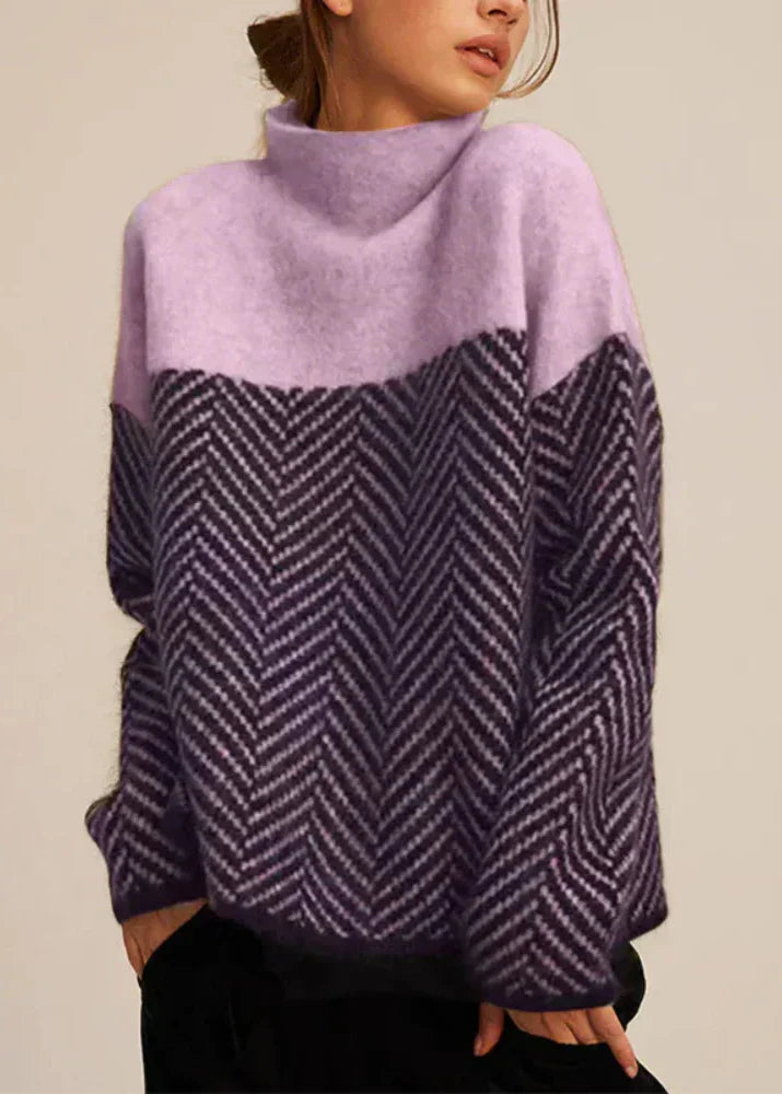 Mylène | Pull à col roulé naturel