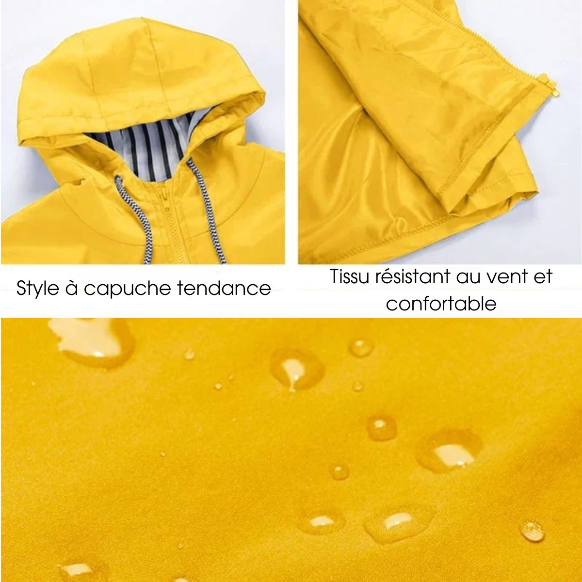 Édeline | Veste imperméable et coupe-vent élégante