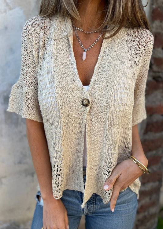 Almée | Cardigan texturé à mailles délicates