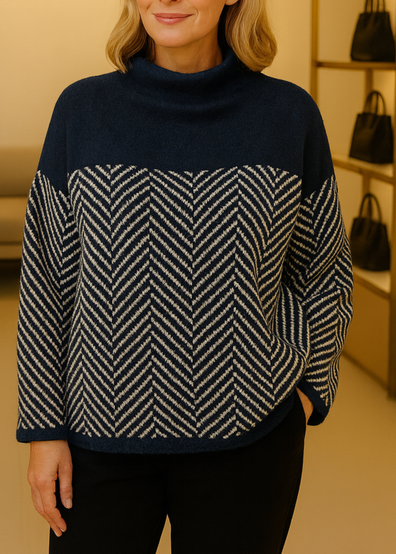 Mylène | Pull à col roulé naturel