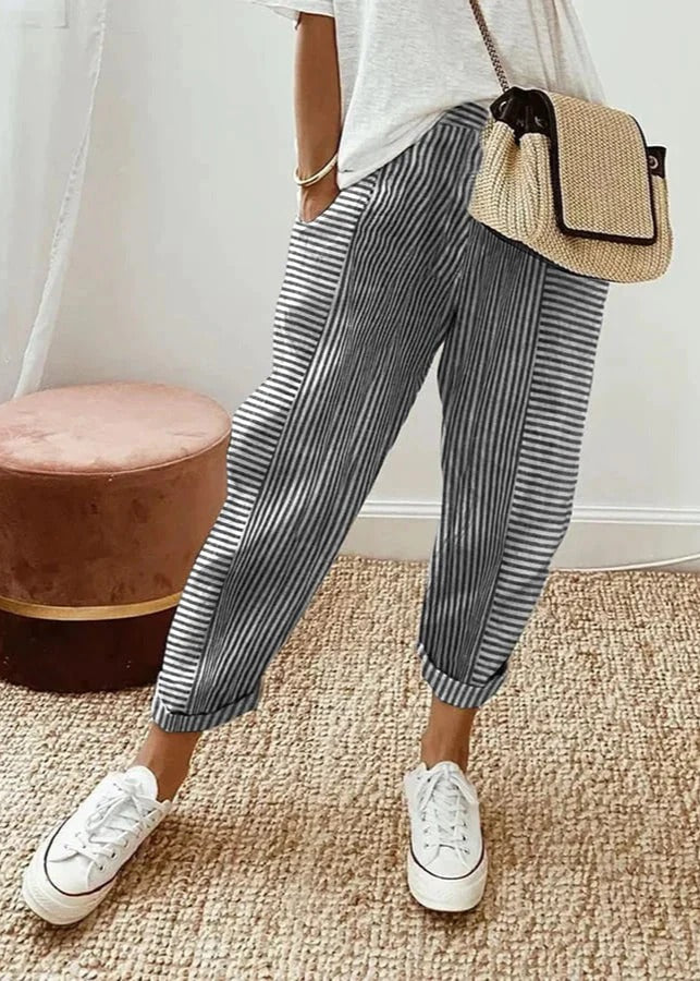 Sabina | Pantalon Rayé Élégant