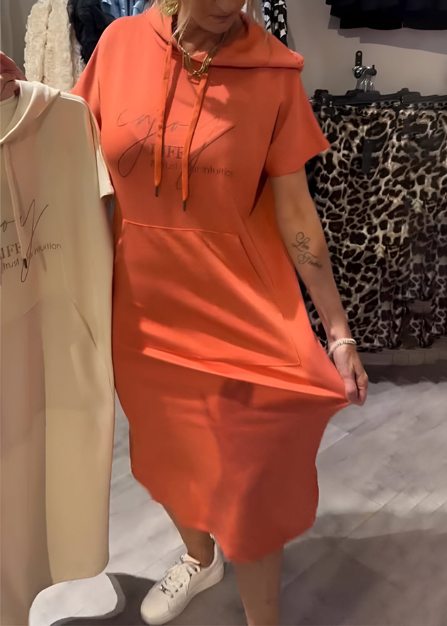 Céline | Robe décontractée à capuche