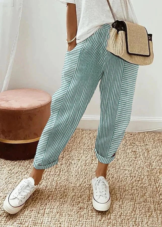 Sabina | Pantalon Rayé Élégant