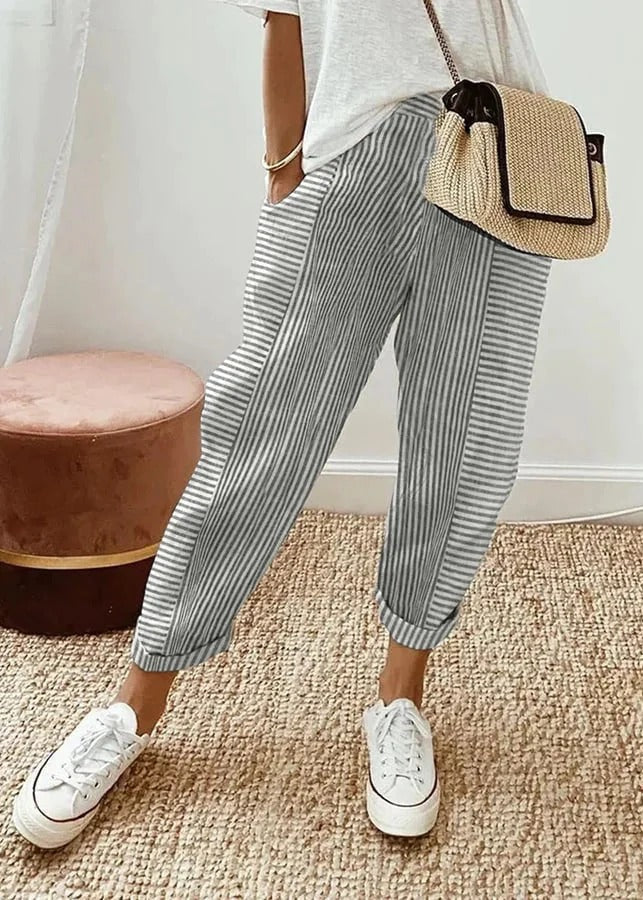Sabina | Pantalon Rayé Élégant