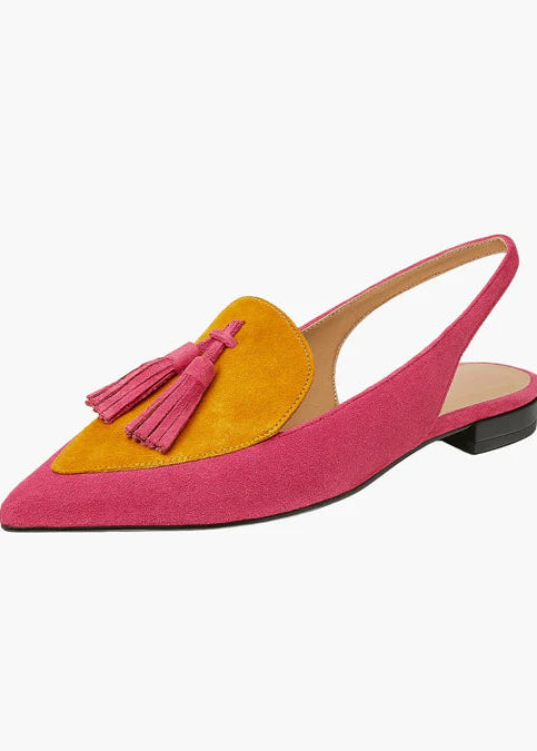 Amarante | Slingbacks à détails pompons
