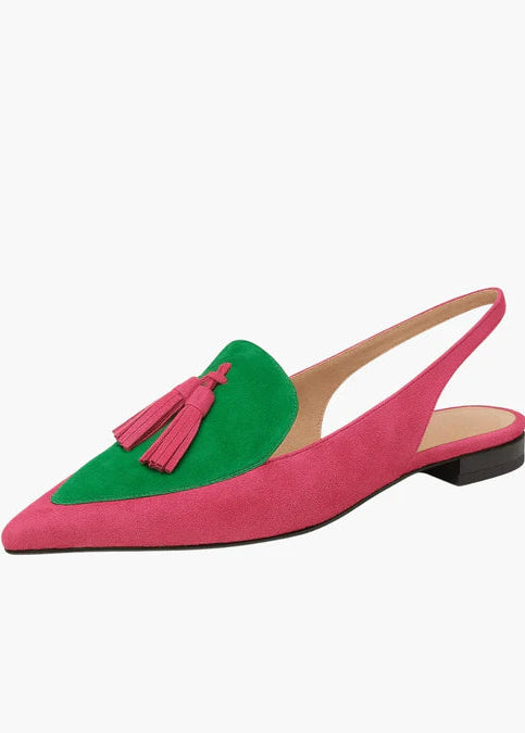 Amarante | Slingbacks à détails pompons