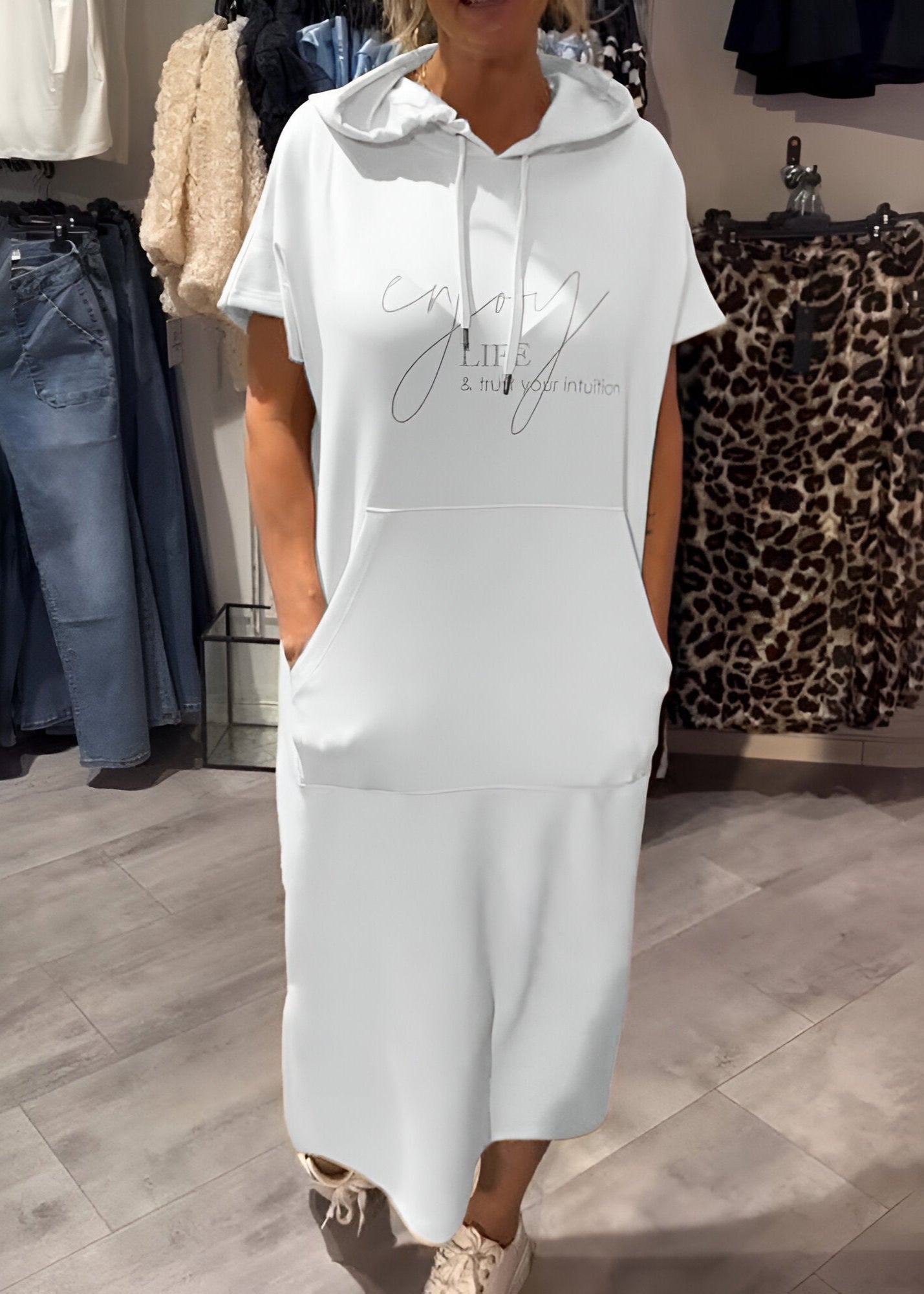 Céline | Robe décontractée à capuche