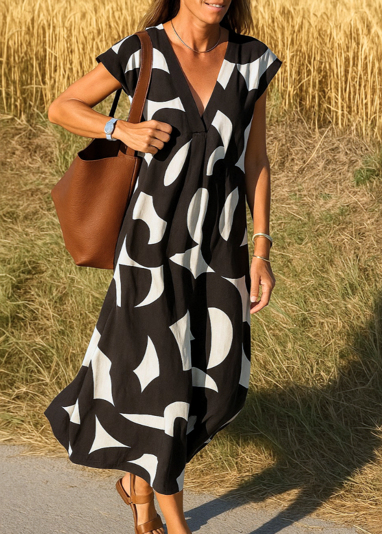 Valérie | Robe graphique et gracieuse