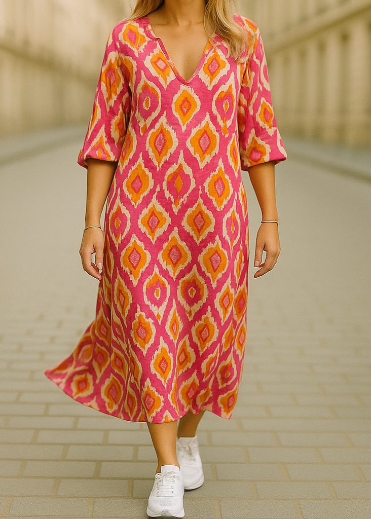 Marianne | Robe longue bohème à imprimé