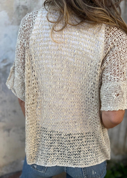 Almée | Cardigan texturé à mailles délicates