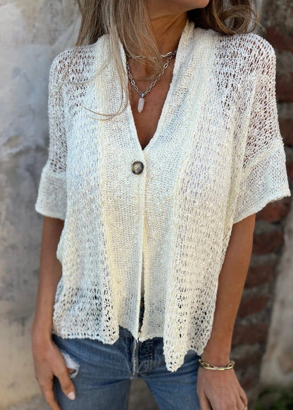 Almée | Cardigan texturé à mailles délicates