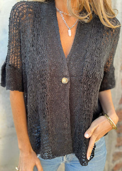 Almée | Cardigan texturé à mailles délicates