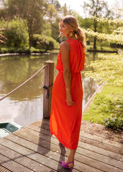 Soline | Robe midi d'été au charme élégant