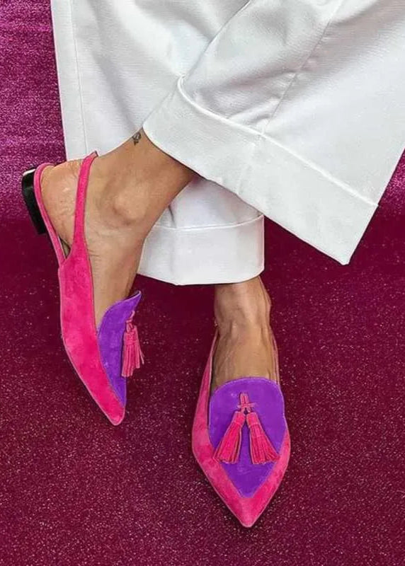 Amarante | Slingbacks à détails pompons