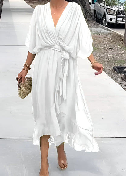 Melissa | Robe en chiffon à col en V