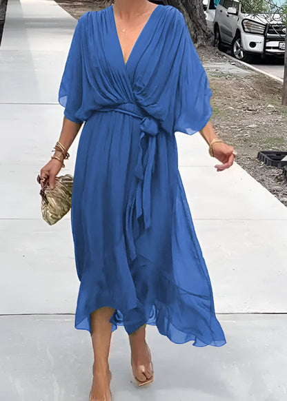 Melissa | Robe en chiffon à col en V