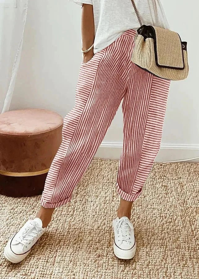Sabina | Pantalon Rayé Élégant